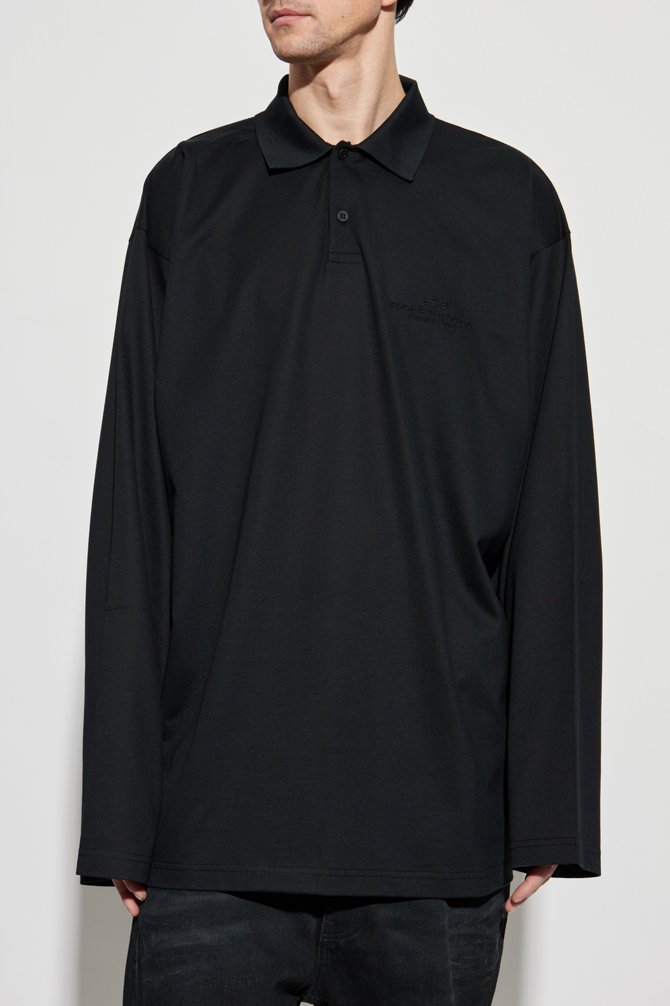 Balenciaga Cotton long-sleeve polo | Men's Clothing | Vitkac